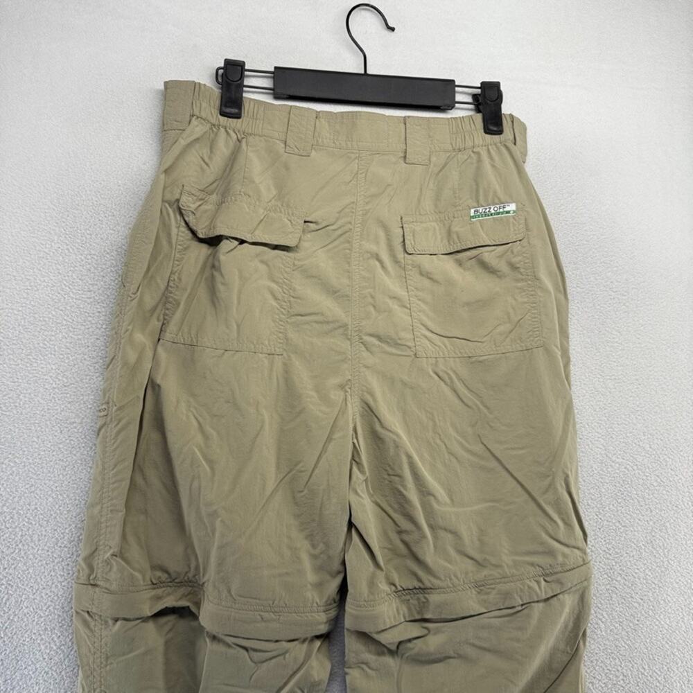 Exofficio Pants men's medium Brown Tan Buzz Off Insect Shield Convertible Zip